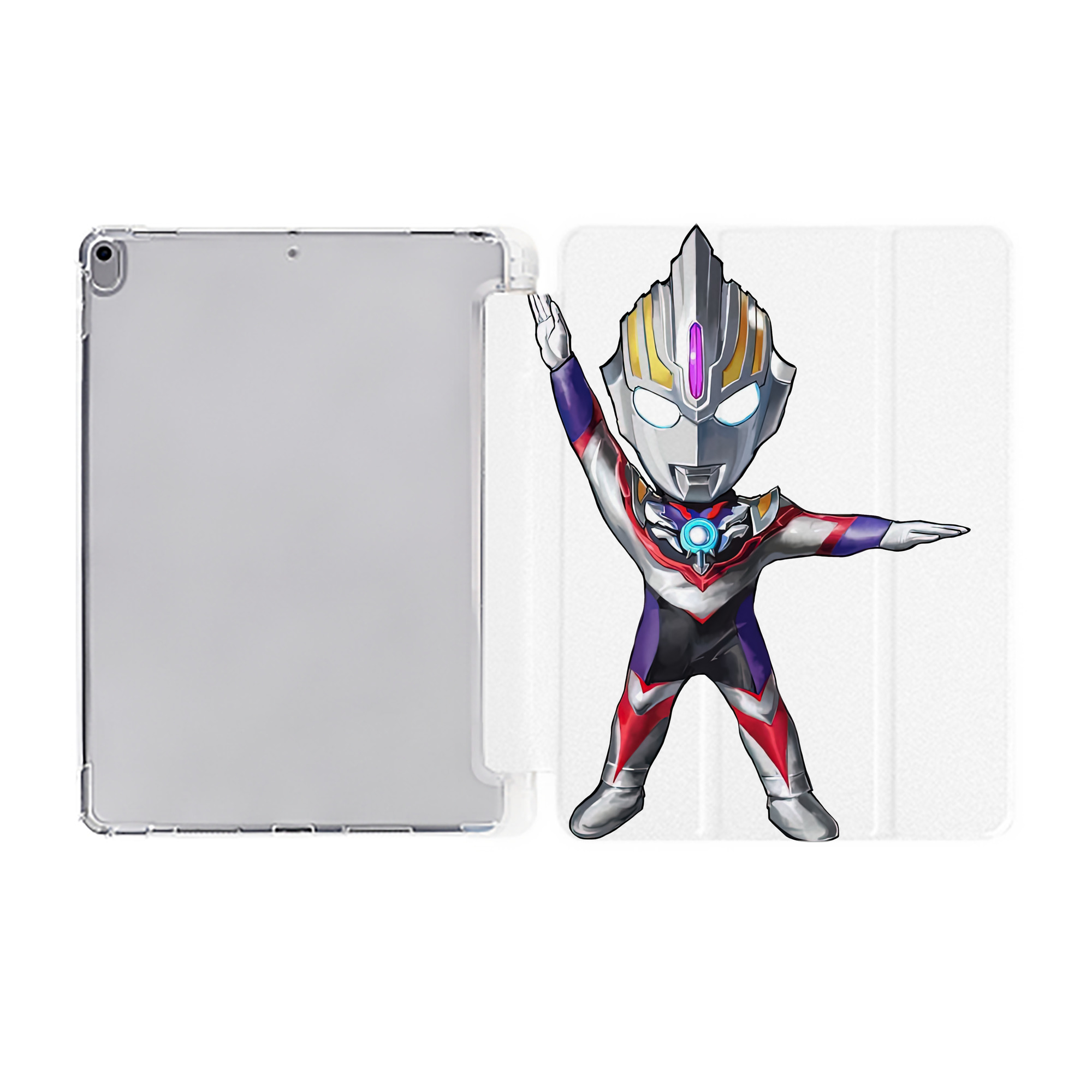 （画像用） ウルトラマン Ultraman IPad ケース ペン収納付き 三つ折りスタンド PUレザー×シリコン 対応機種9.5/10.5/10.9インチ